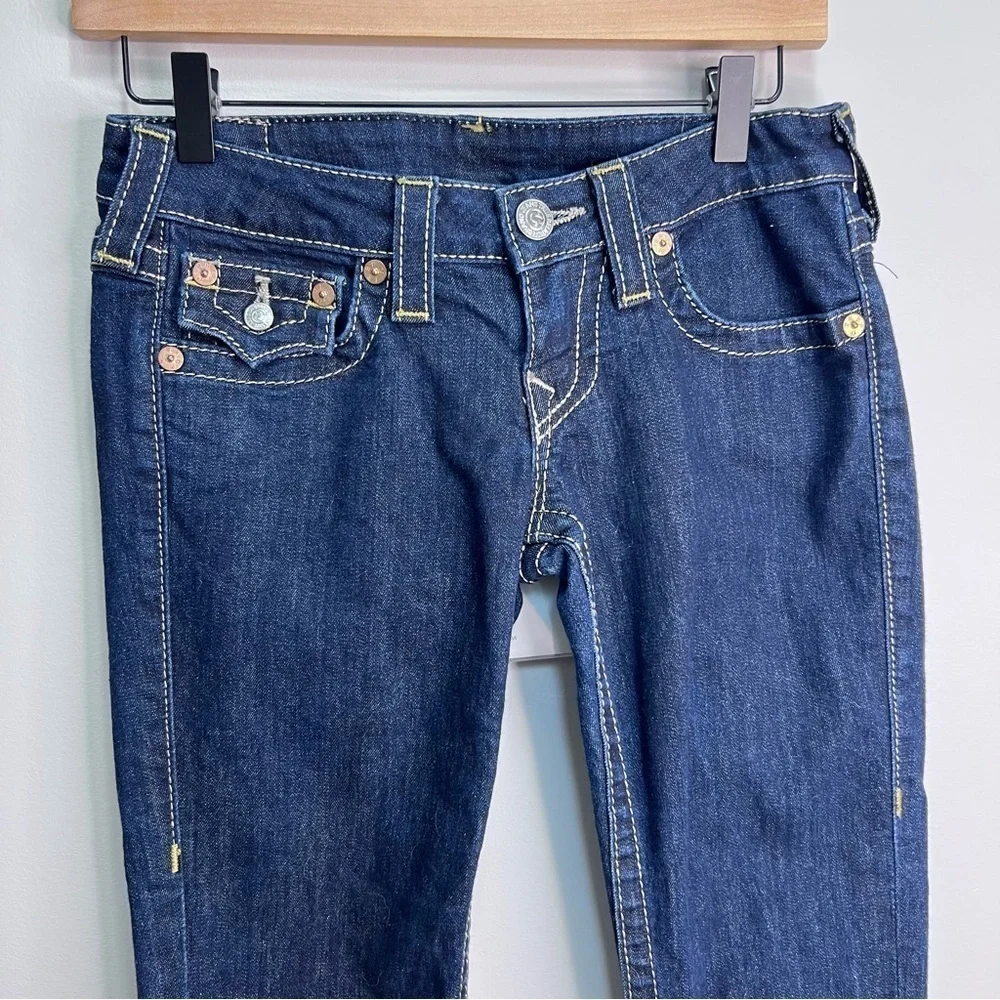 True Religion Straight Leg Dark Wash Jeans Size 26 - Picture 5 of 16